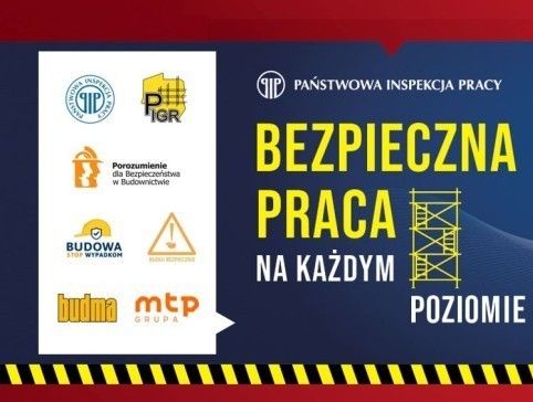 Plakat bezpieczna praca na każdym poziomie